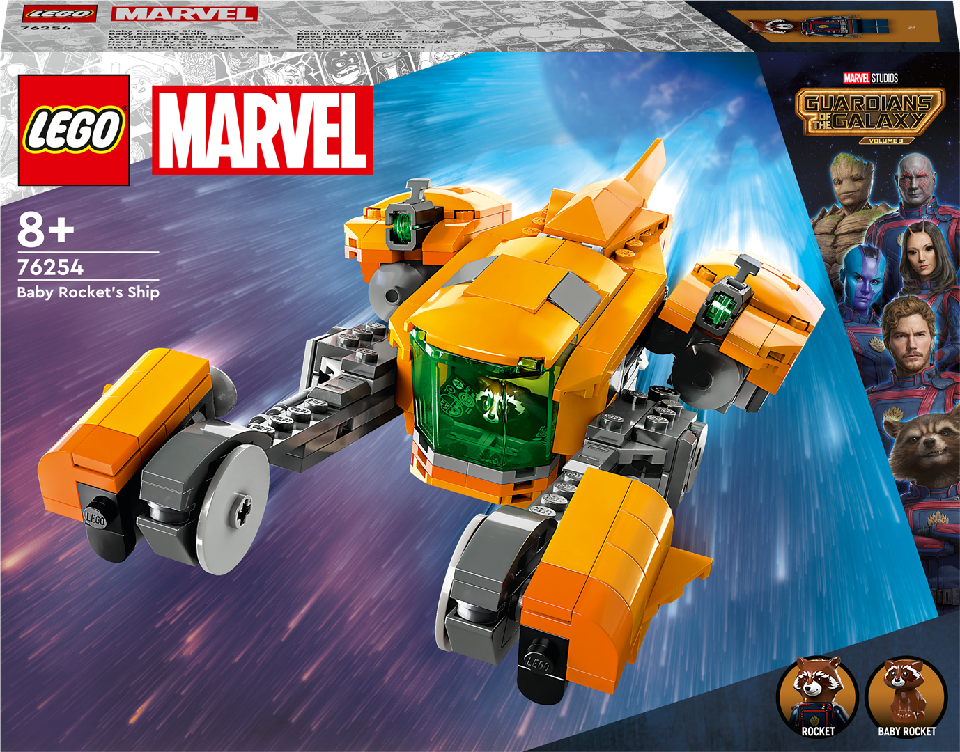 Konstruktorius LEGO Marvel Mažojo Rocket erdvėlaivis 76254