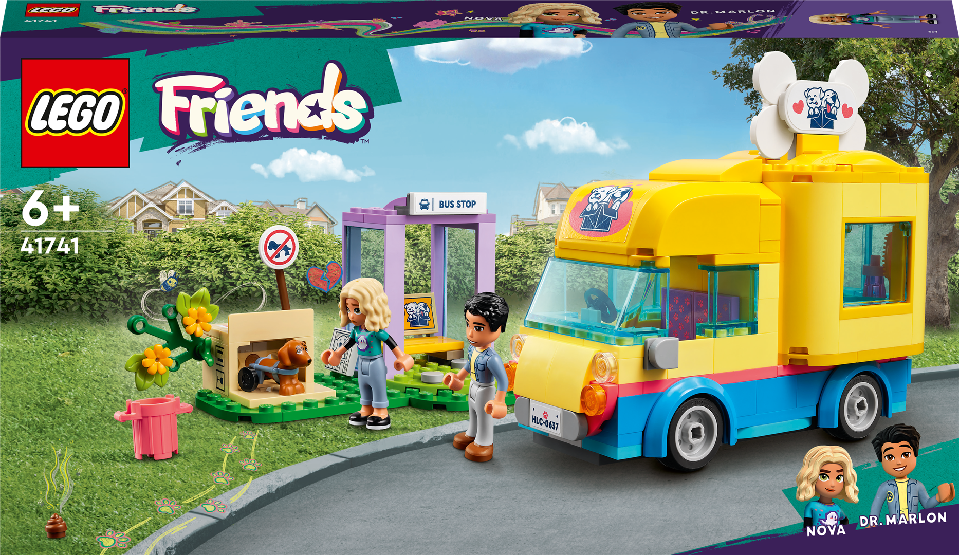 Konstruktorius LEGO Friends Šunų gelbėjimo furgonas 41741