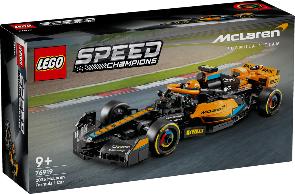 Konstruktorius LEGO Speed Champions 2023 metų Formulės-1 lenktyninis automobilis McLaren 76919