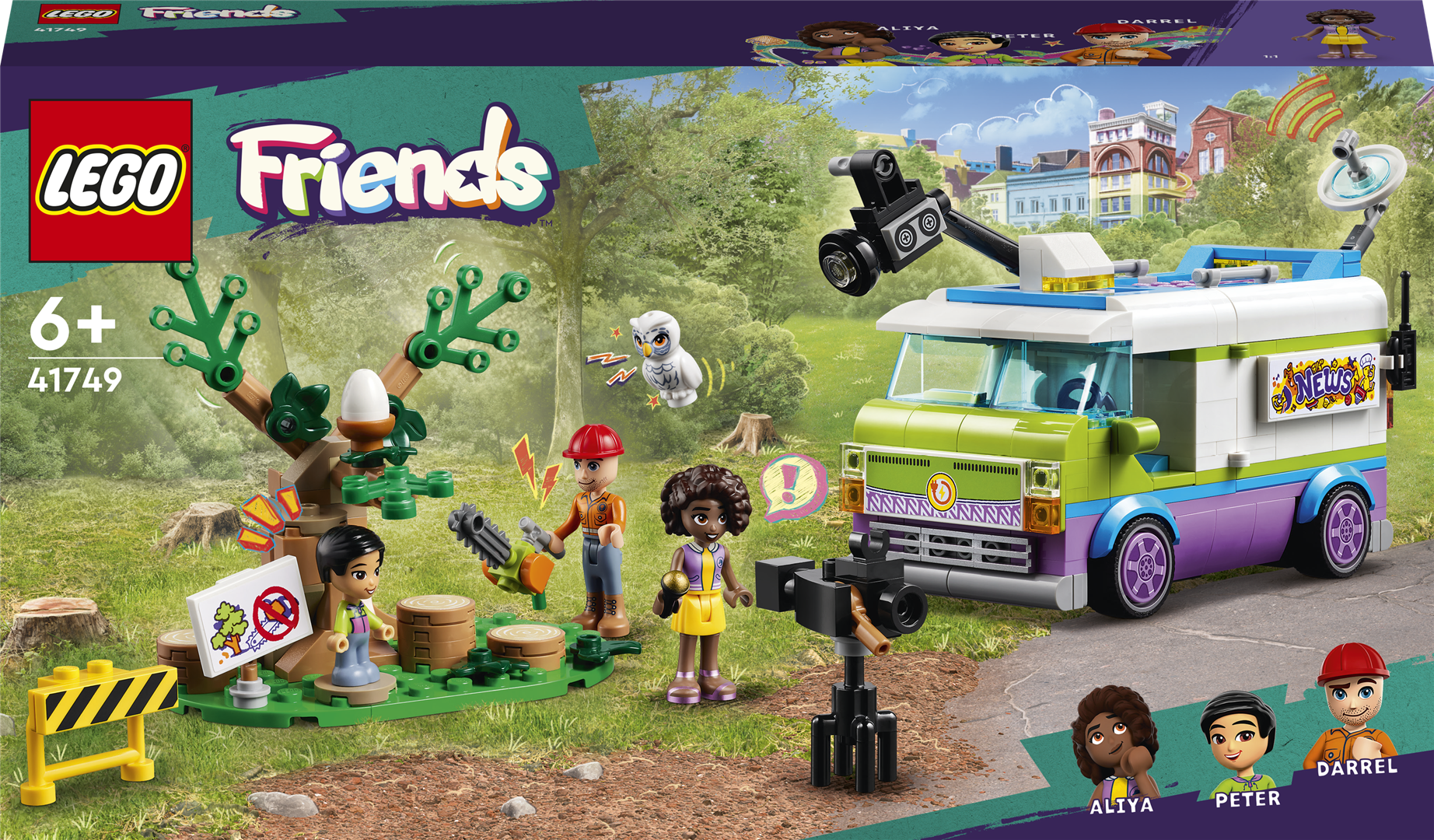 Konstruktorius LEGO Friends Naujienų tarnybos furgonas 41749