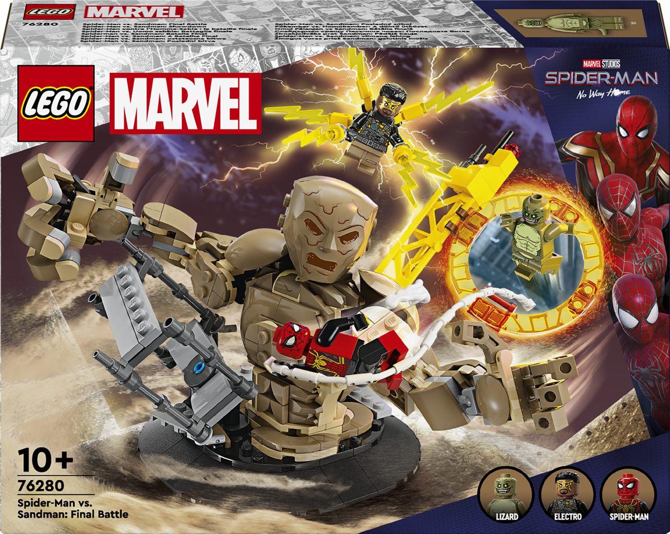 Konstruktorius LEGO Marvel Žmogus voras prieš Sandman: galutinis mūšis 76280