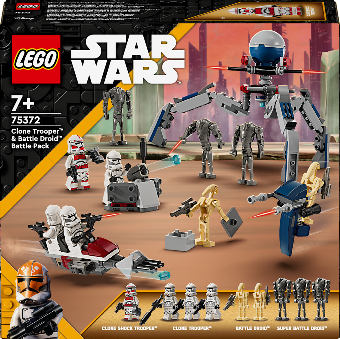 Konstruktorius LEGO Star Wars Klonų kario ir kovinio droido kovos rinkinys 75372