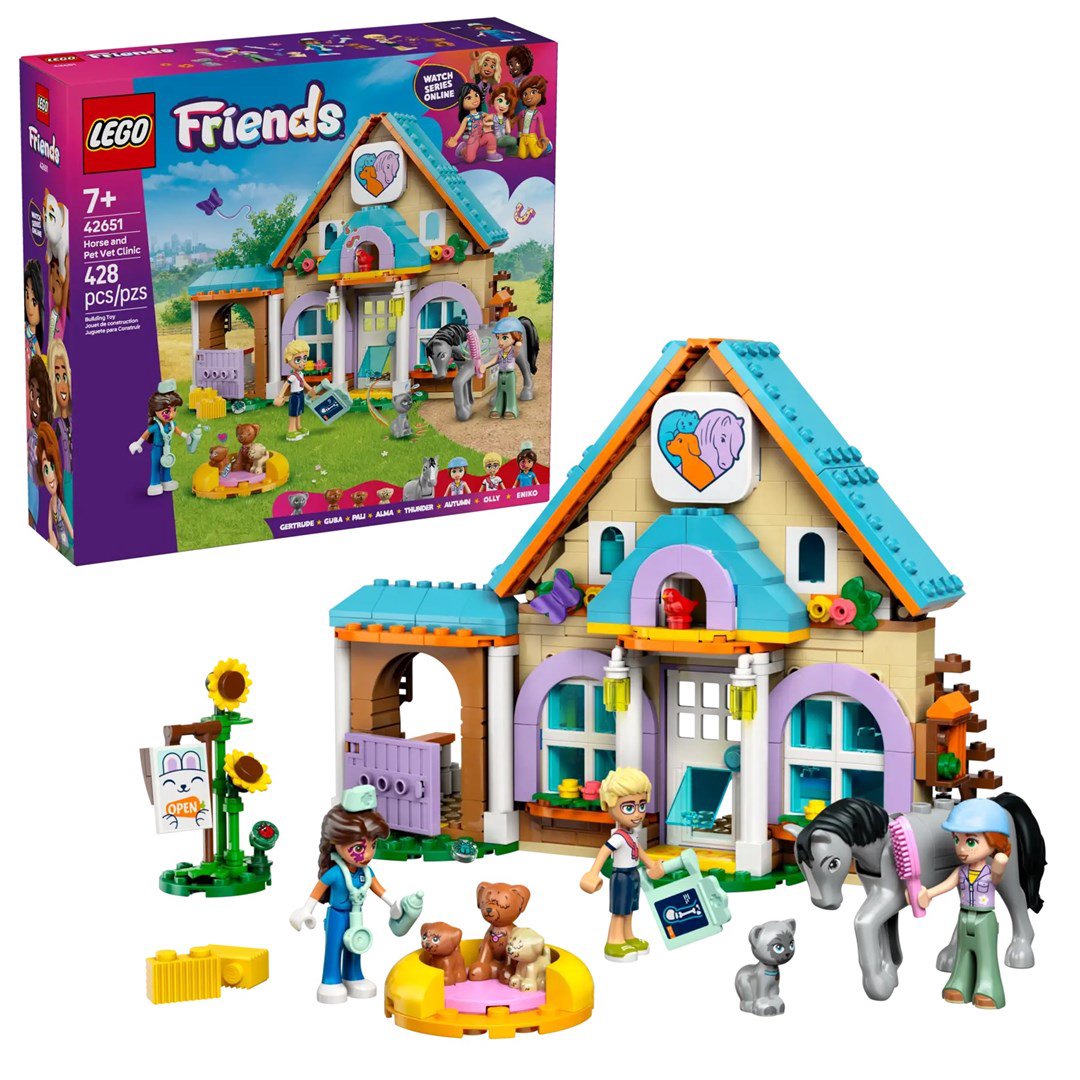 LEGO FRIENDS 42651 Arklių ir naminių gyvūnėlių veterinarijos klinika