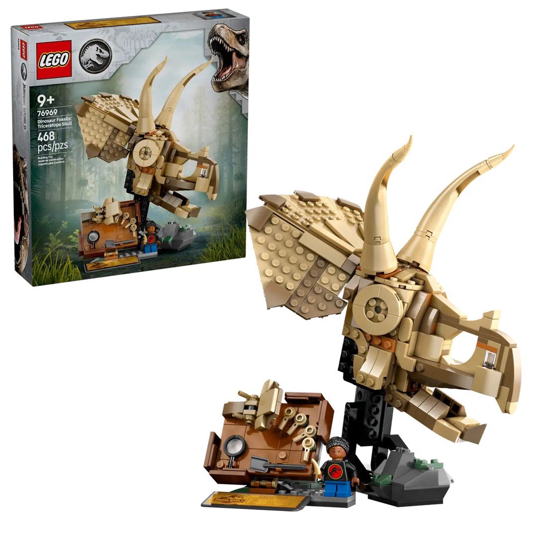 LEGO JURASSIC WORLD 76969 Dinozaurų fosilijos: Trikeratopso kaukolė