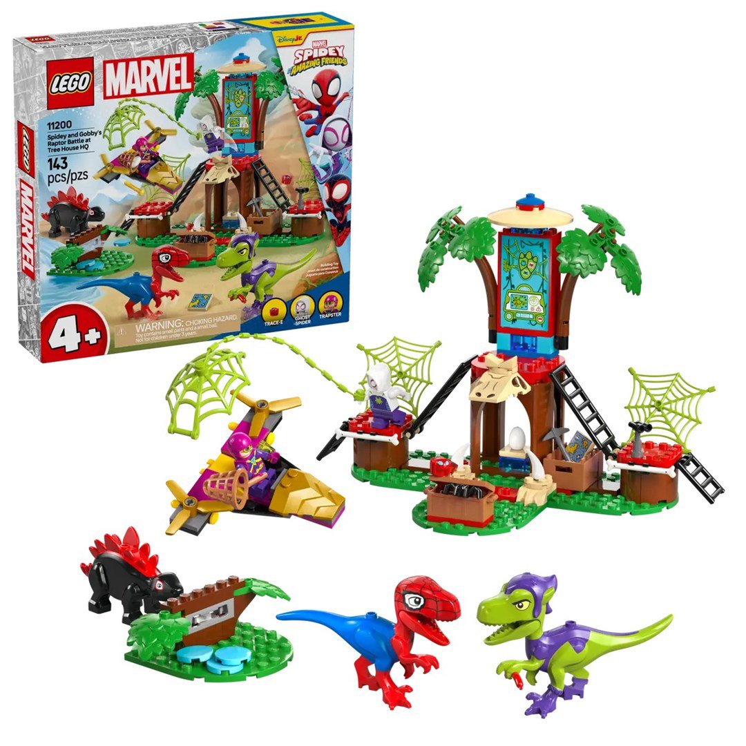 LEGO MARVEL 11200 Spidey ir Gobby plėšrūnų mūšis medžių namų būstinėje