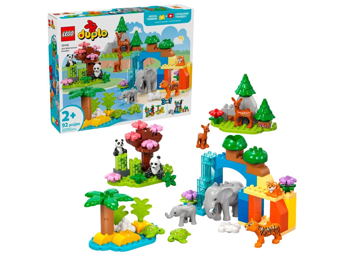 LEGO DUPLO 10446 3in1 Laukinių gyvūnų šeimos