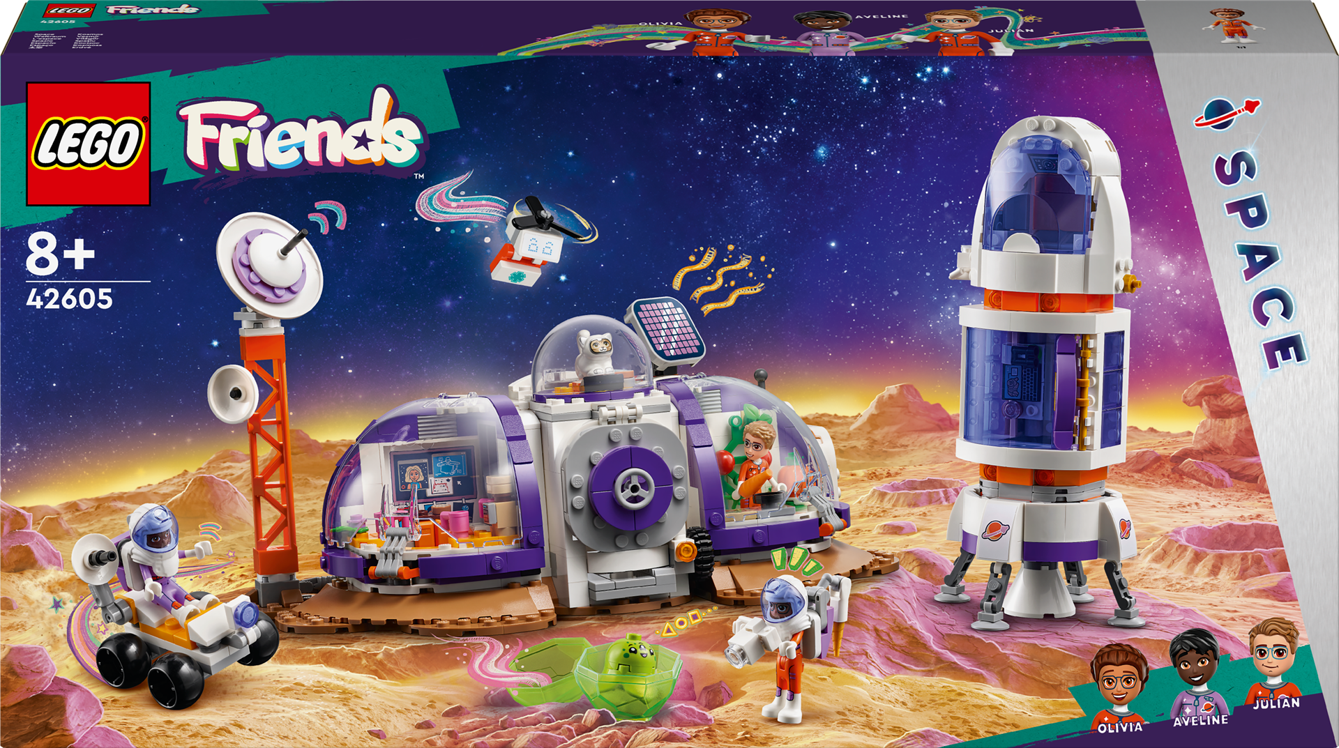 Konstruktorius LEGO Friends Marso kosminė bazė ir raketa 42605