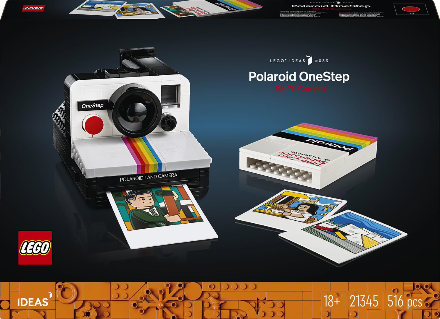 Konstruktorius LEGO Ideas Fotoaparatas „Polaroid OneStep SX-70“ 21345