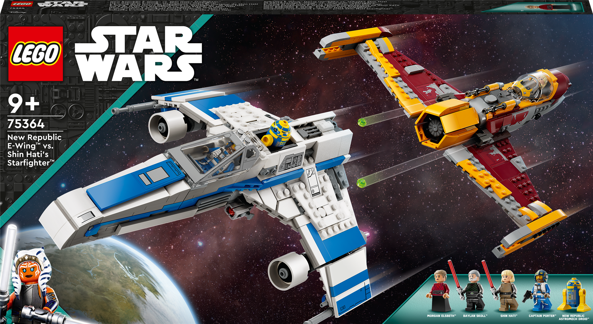 Konstruktorius LEGO Star Wars  Naujosios respublikos E-Wing prieš Shin Hati Starfighter 75364