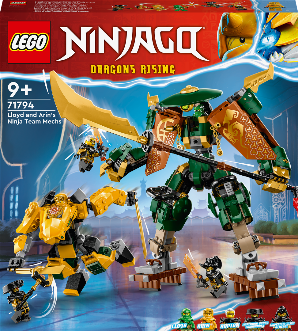 Konstruktorius LEGO Ninjago Lloyd ir Arin nindzių komandos robotai 71794