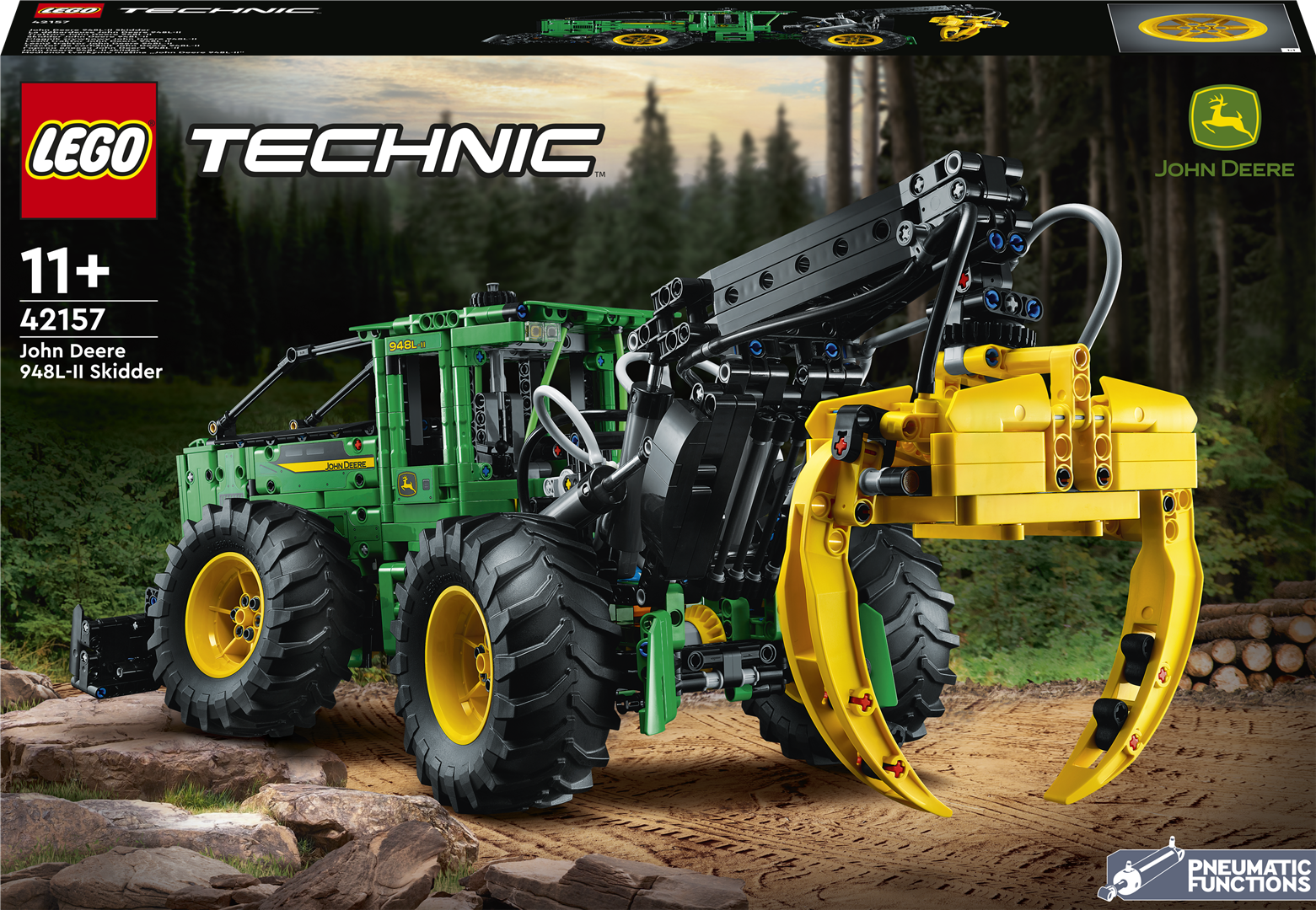 Konstruktorius LEGO Technic Medienos tvarkymo mašina „John Deere 948L-II“ 42157