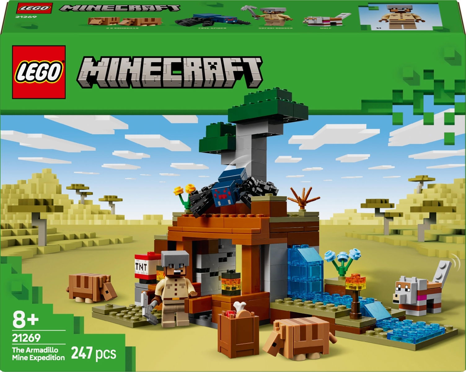 Konstruktorius LEGO Minecraft The Armadillo Mine Expedition