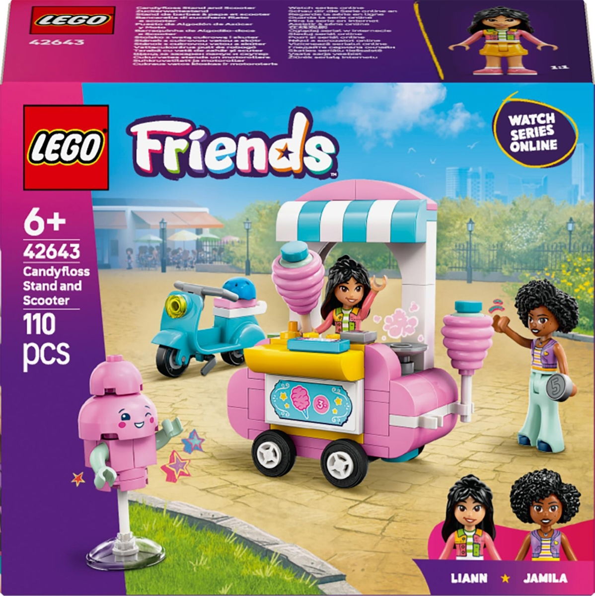 Konstruktorius LEGO Friends Cotton Candy Stand and Scooter