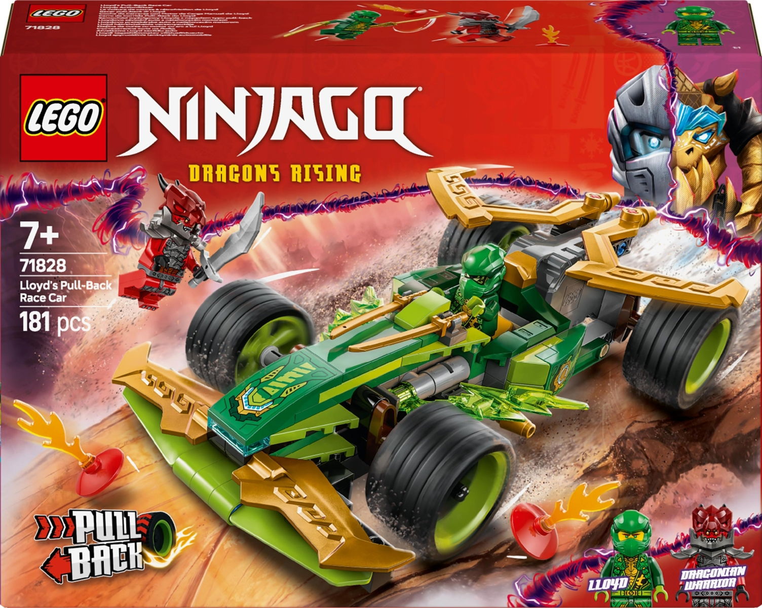 Konstruktorius LEGO Ninjago Lloyd's Pull-Back Race Car