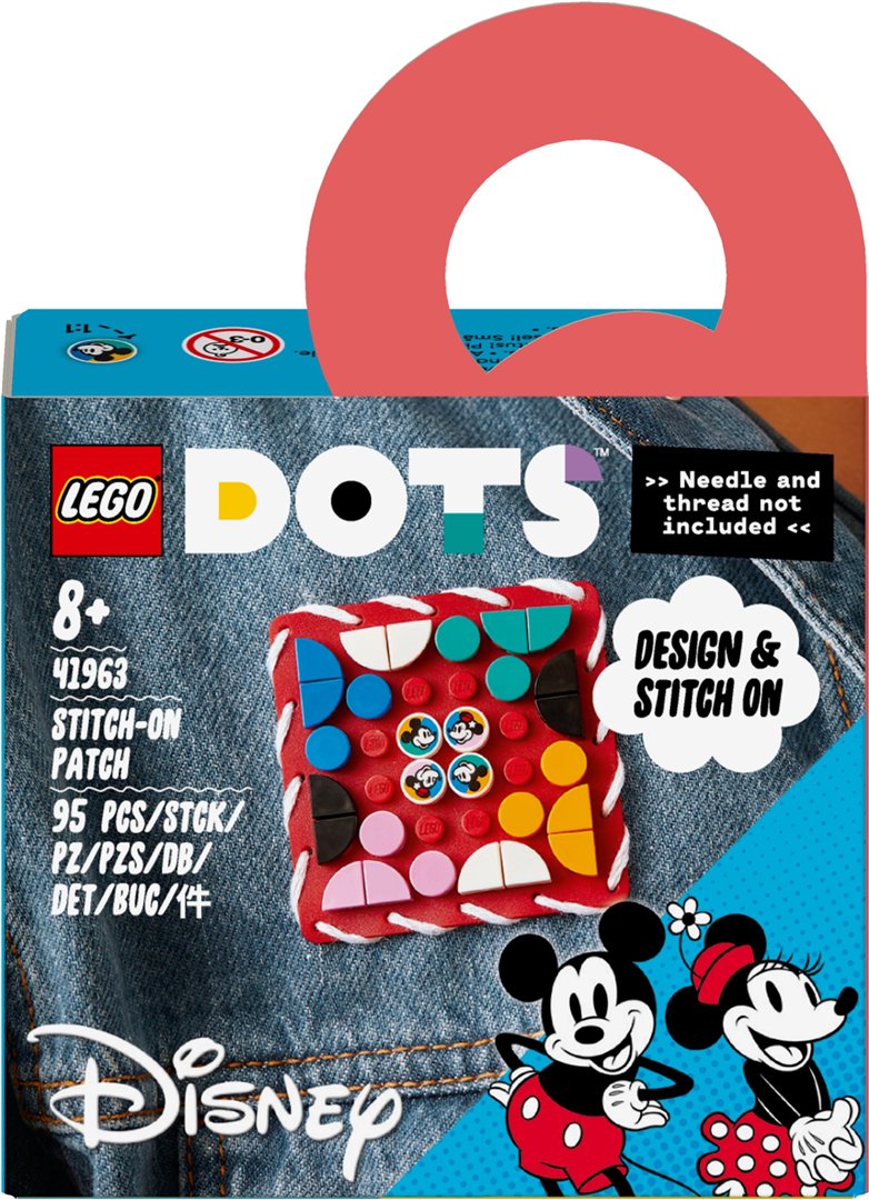 Konstruktorius LEGO DOTS Disney Peliuko Mikio ir Pelytės Minės antsiuvas 41963
