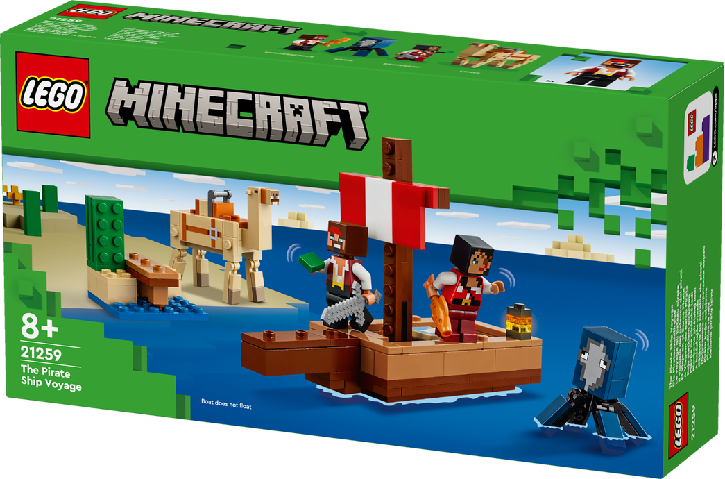 Konstruktorius LEGO Minecraft Kelionė piratų laivu 21259