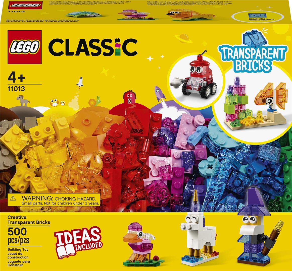 Konstruktorius LEGO Classic Kūrybinės skaidrios kaladėlės 11013