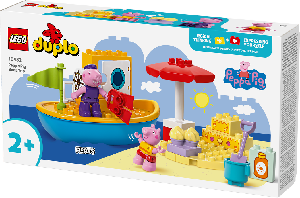 Konstruktorius LEGO DUPLO Peppa Pig Kiaulytės Pepos kelionė laivu 10432