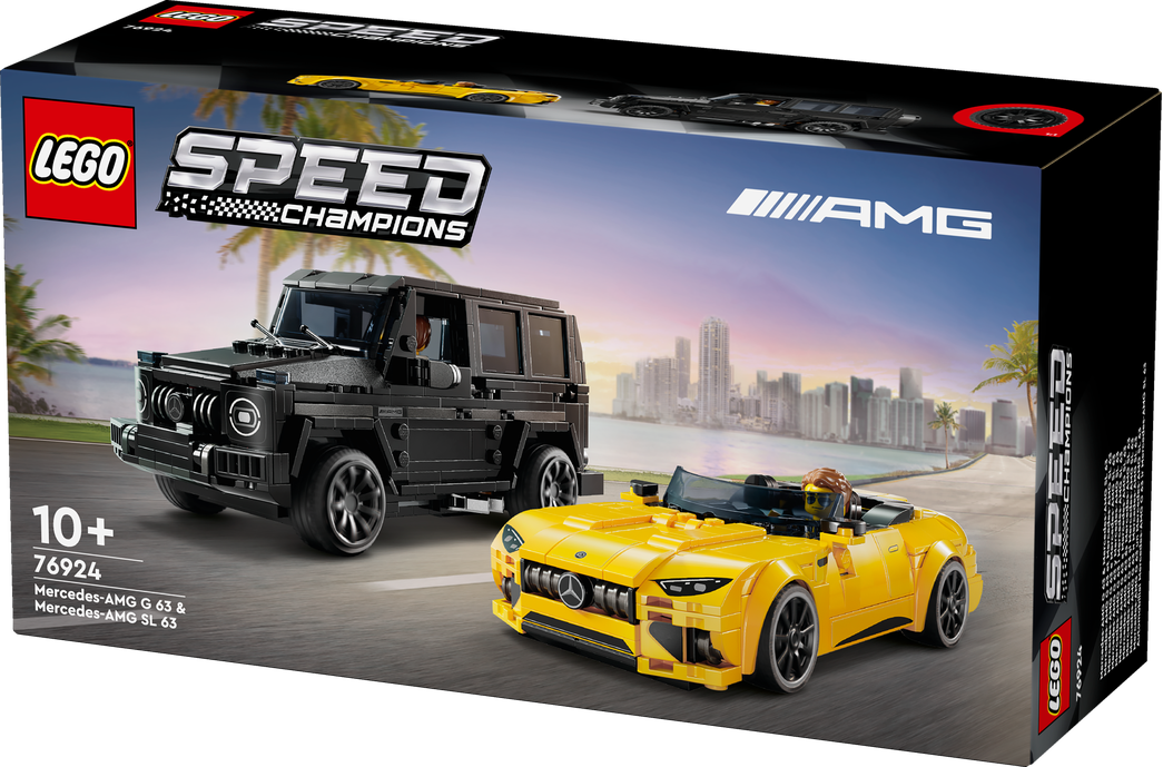 Konstruktorius LEGO Speed Champions Automobiliai Mercedes-AMG G 63 ir Mercedes-AMG SL 63 76924