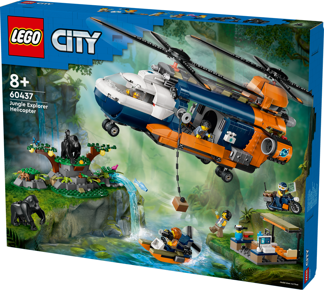 Konstruktorius LEGO City Džiunglių tyrinėtojo sraigtasparnis stovykloje 60437