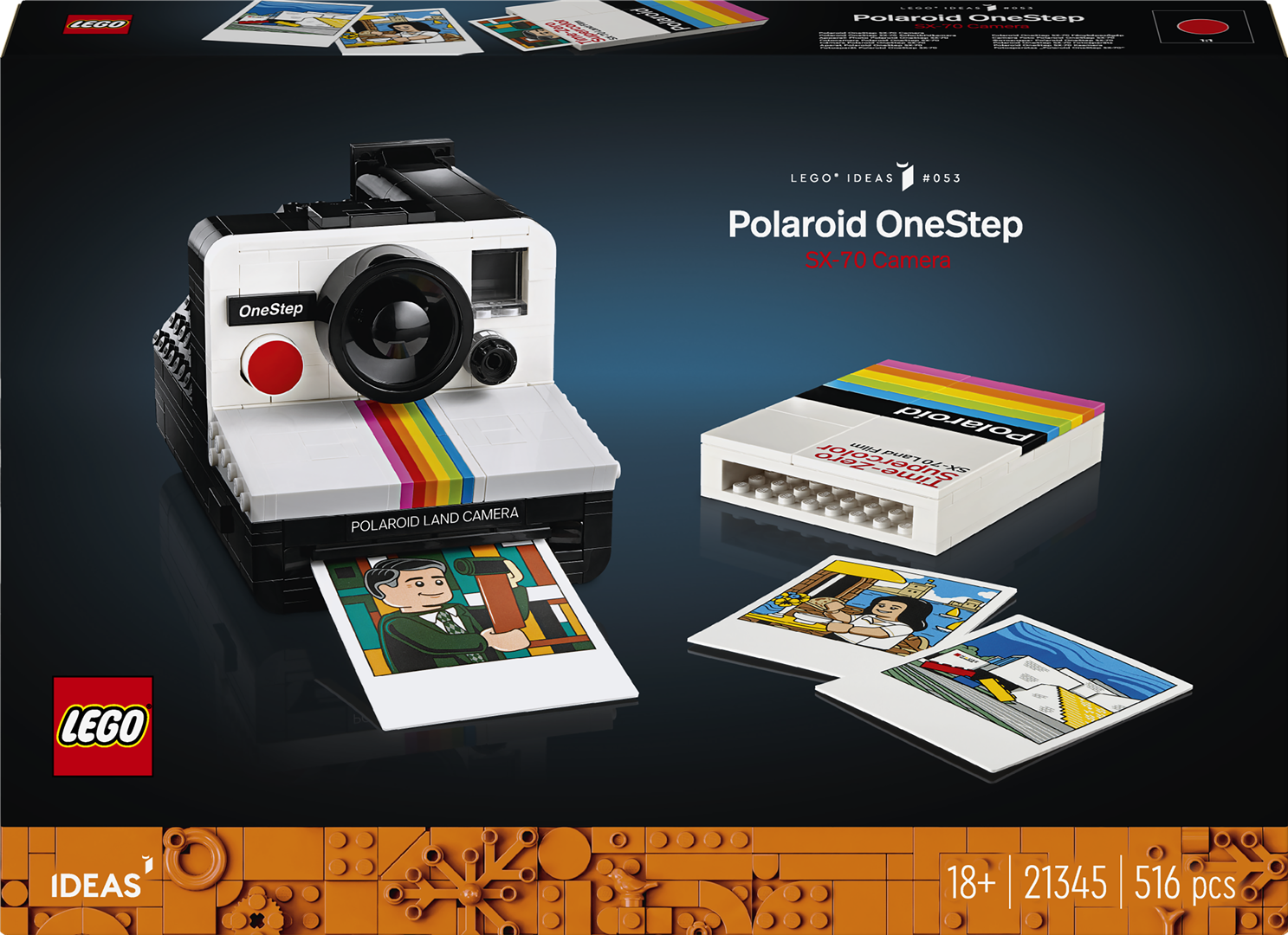 Konstruktorius LEGO Ideas Fotoaparatas „Polaroid OneStep SX-70“ 21345