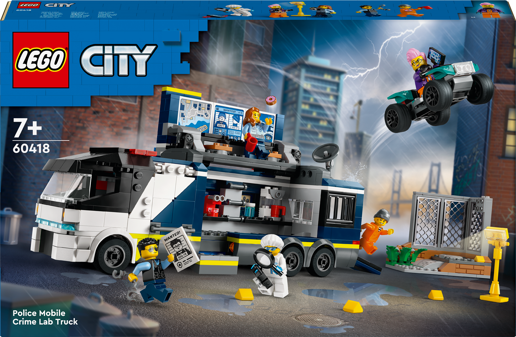 Konstruktorius LEGO City Policijos mobiliosios nusikaltimų tyrimo laboratorijos sunkvežimis 60418