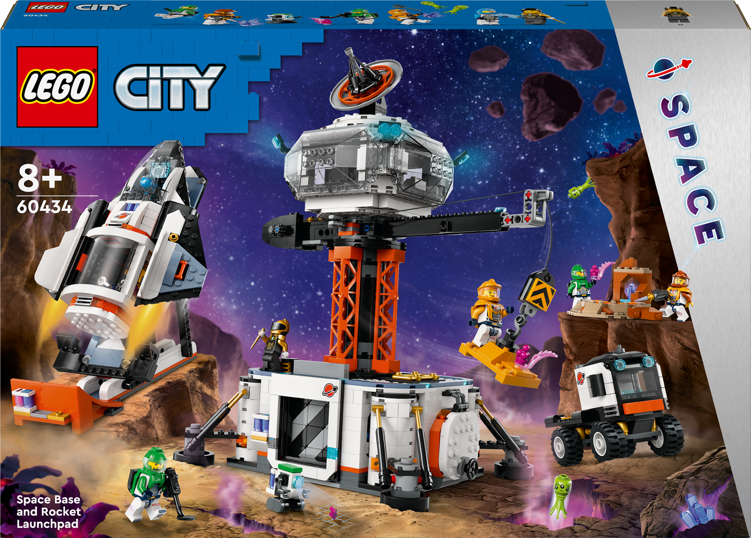 Konstruktorius LEGO City Kosminė bazė ir raketos paleidimo aikštelė 60434