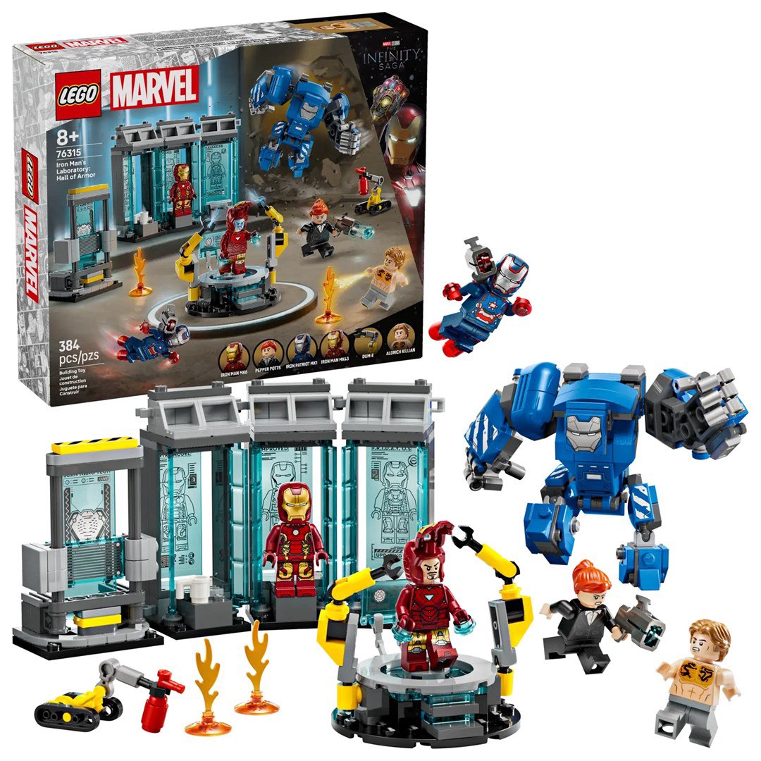 LEGO MARVEL 76315 Geležinio žmogaus laboratorija: Šarvų salė