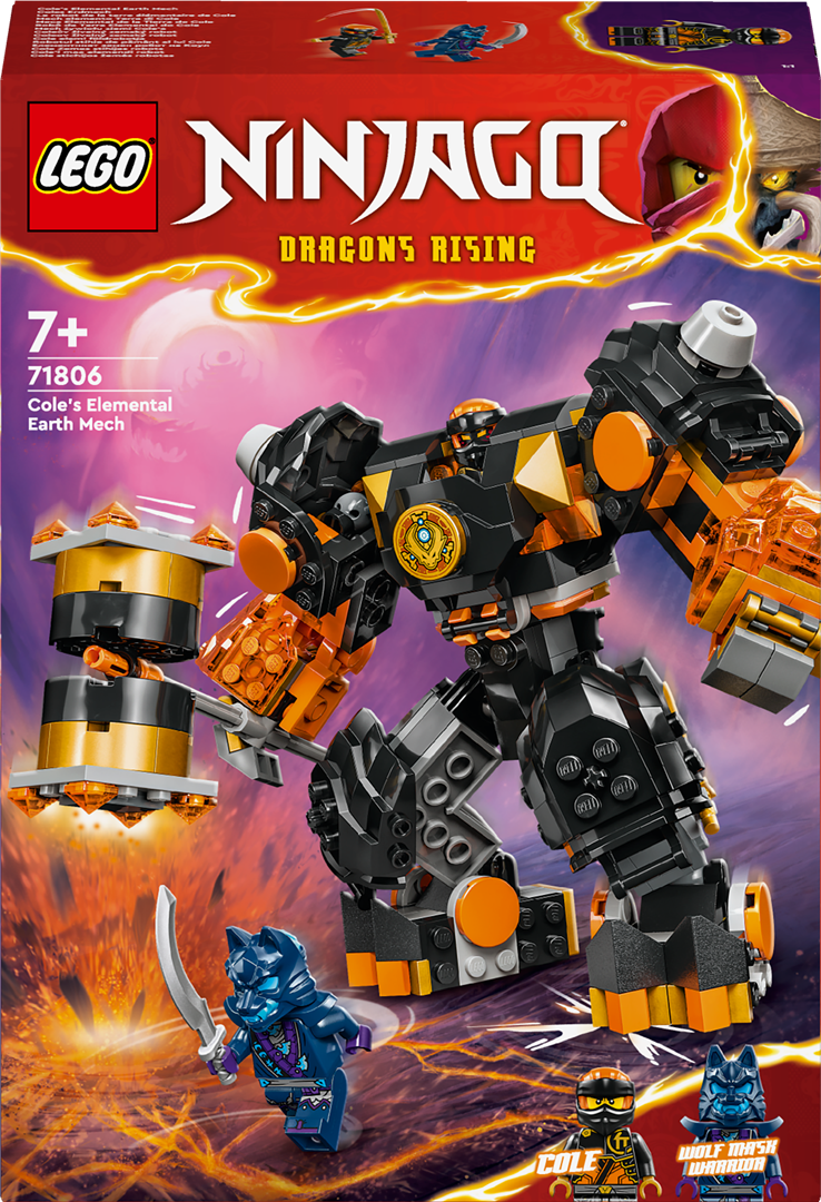 Konstruktorius LEGO Ninjago Cole stichijos žemės robotas 71806