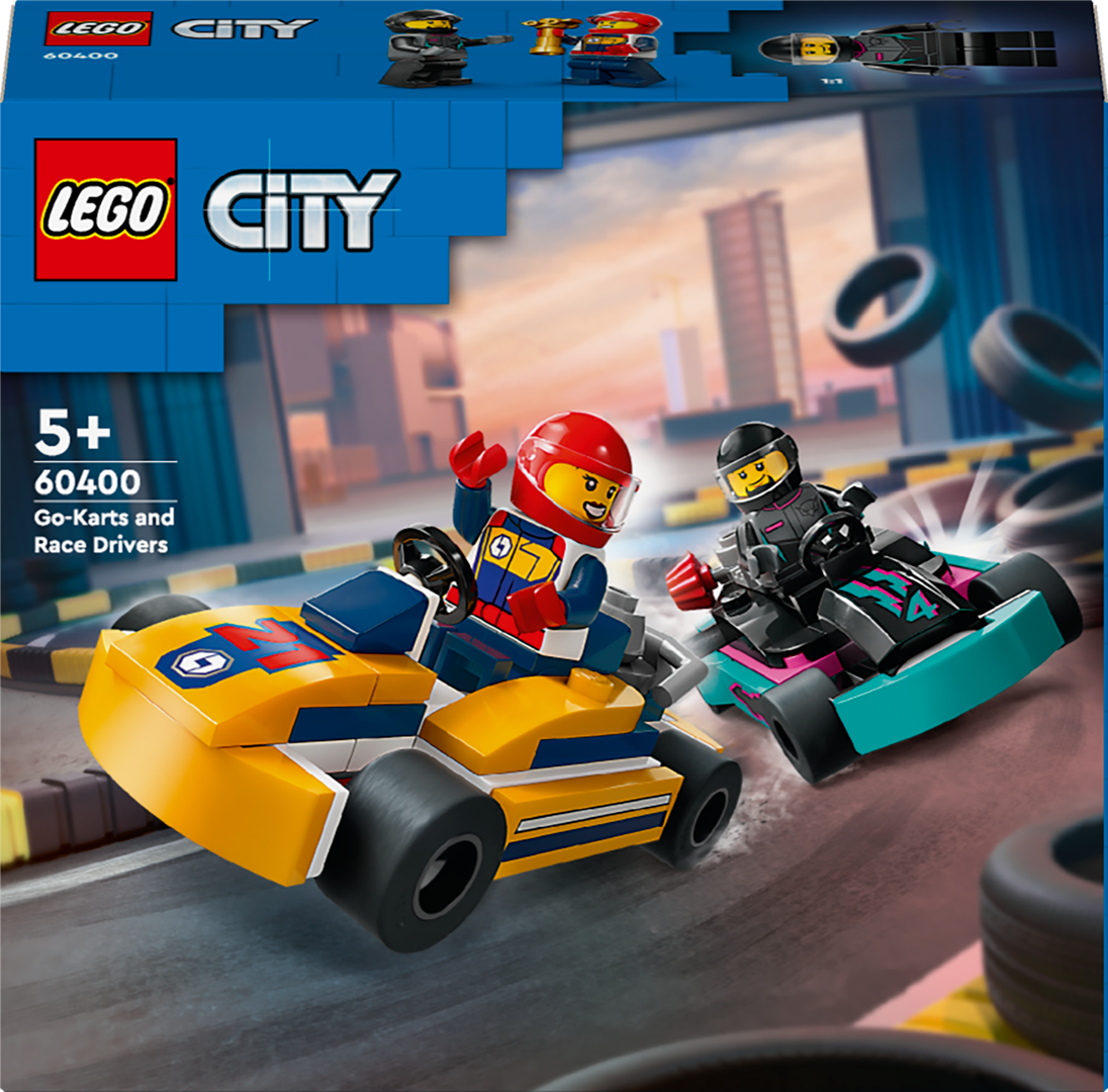 Konstruktorius LEGO City Gokartai ir lenktynininkai 60400