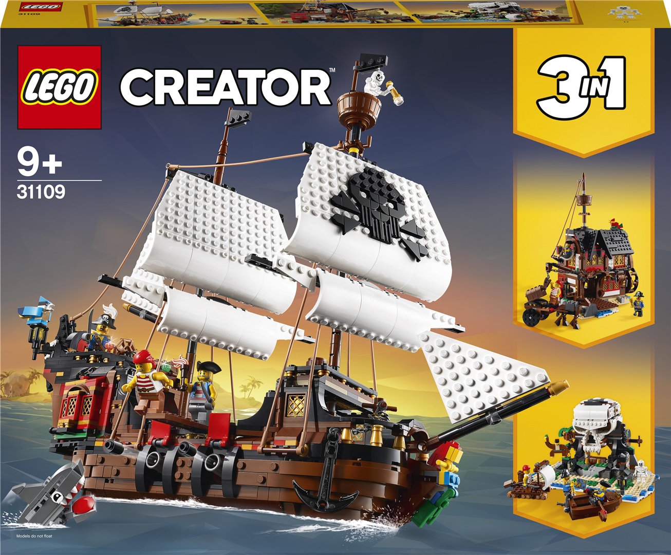 Konstruktorius LEGO Creator 3in1 Piratų laivas 31109