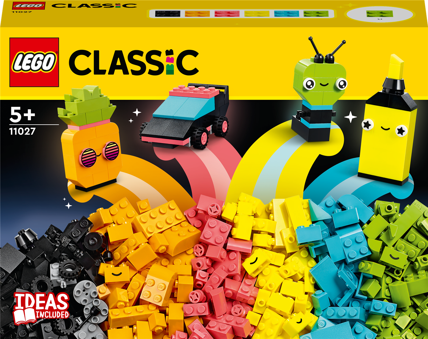 Konstruktorius LEGO Classic Kūrybiškos neoninės pramogos 11027
