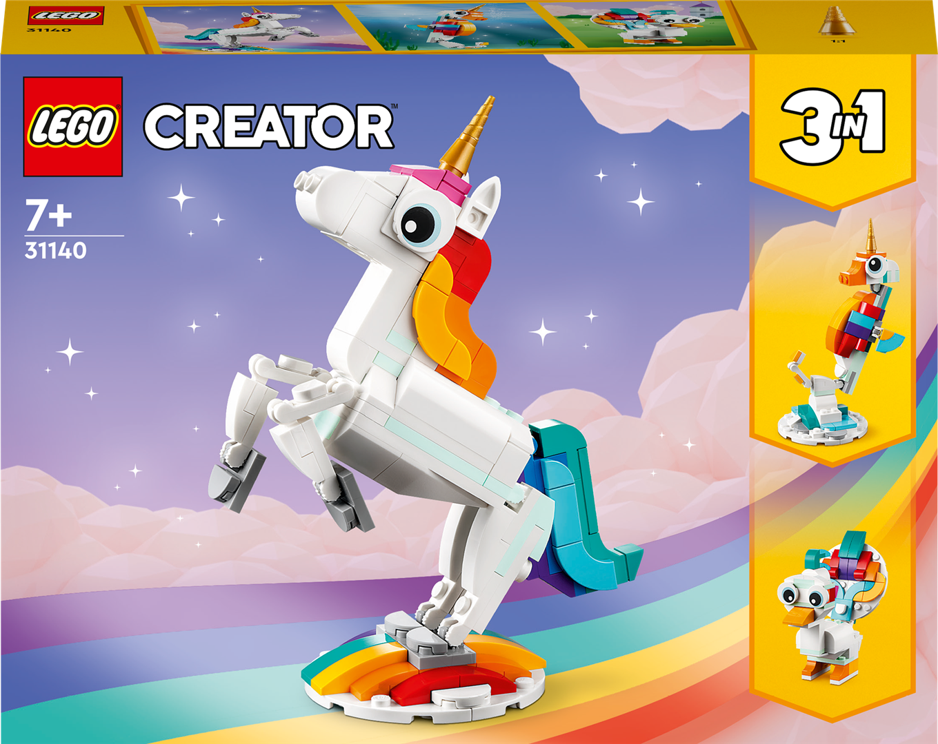 Konstruktorius LEGO Creator Stebuklingas vienaragis 31140