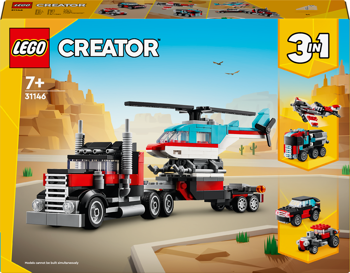 Konstruktorius LEGO Creator Bortinis sunkvežimis su sraigtasparniu 31146