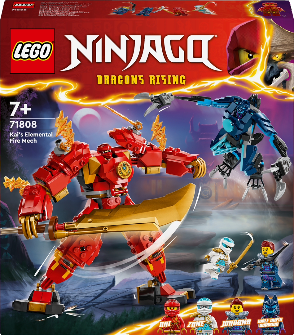 Konstruktorius LEGO Ninjago Kai stichijos ugnies robotas 71808