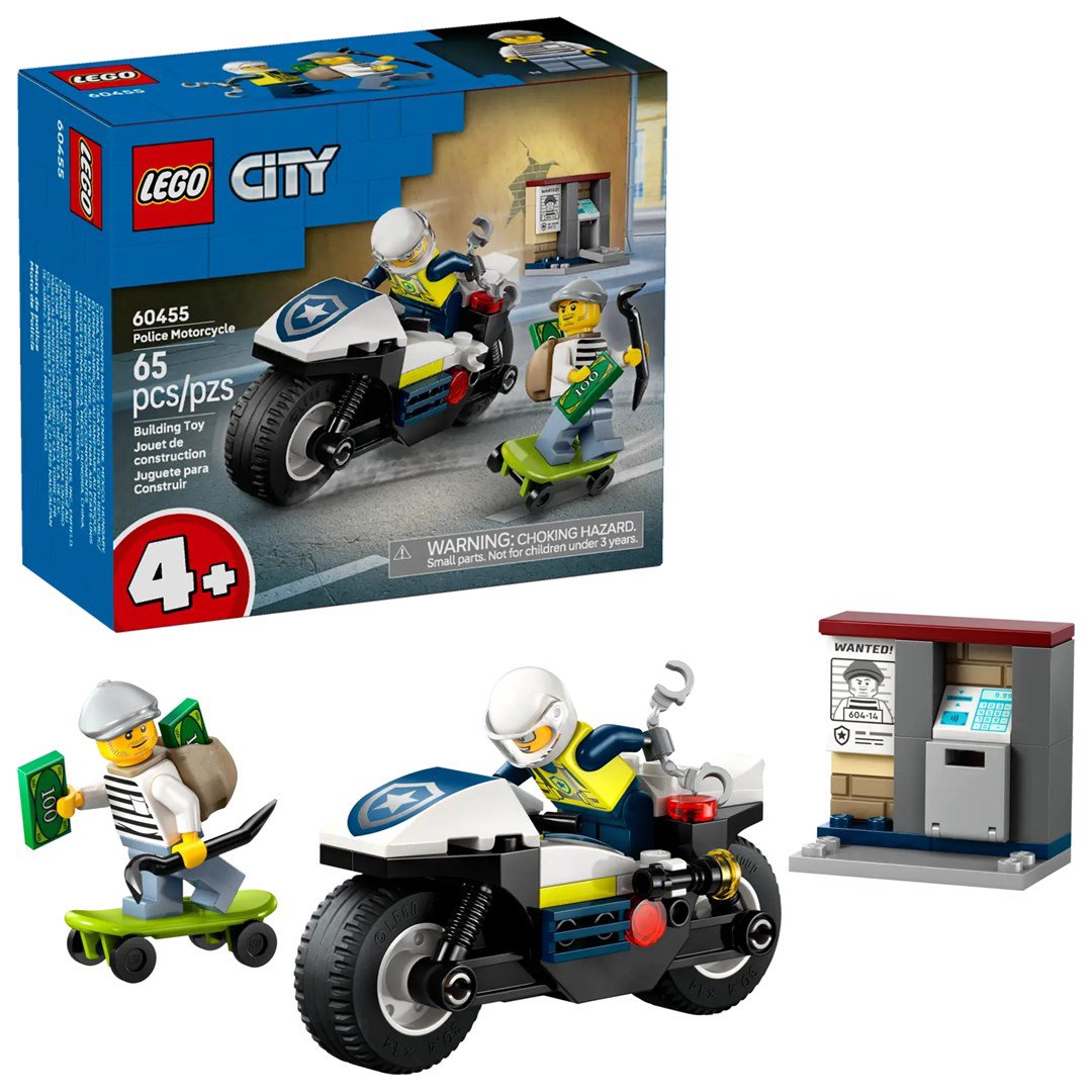 LEGO CITY 60455 Policijos motociklų persekiojimas