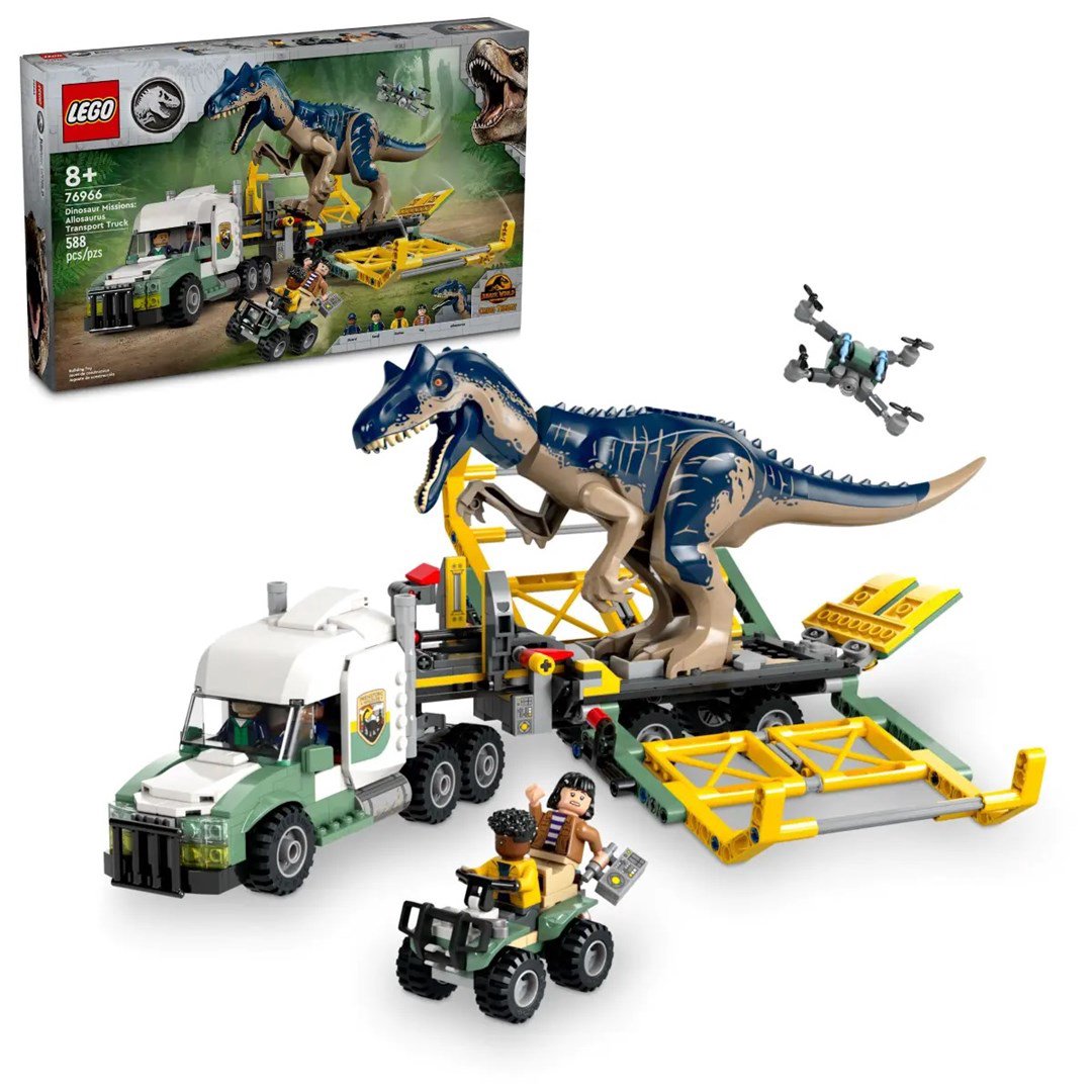 LEGO JURASSIC WORLD 76966 Dinozaurų misijos: Alosauro transporto sunkvežimis