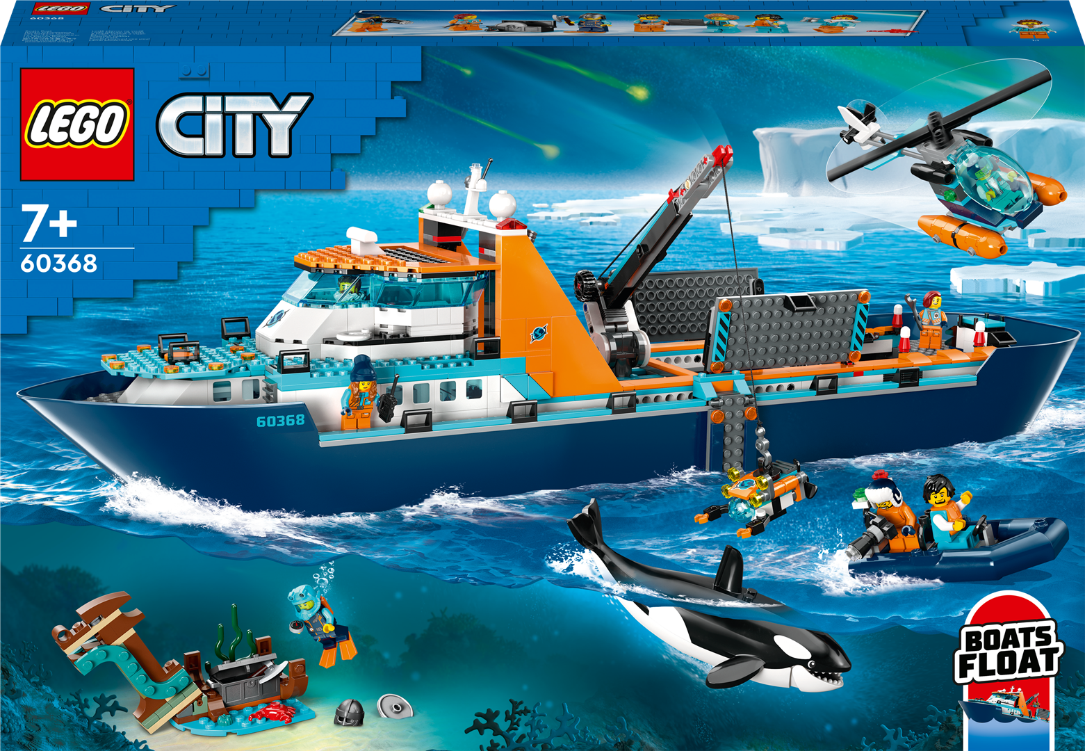 Konstruktorius LEGO City Arkties tyrinėtojų laivas 60368