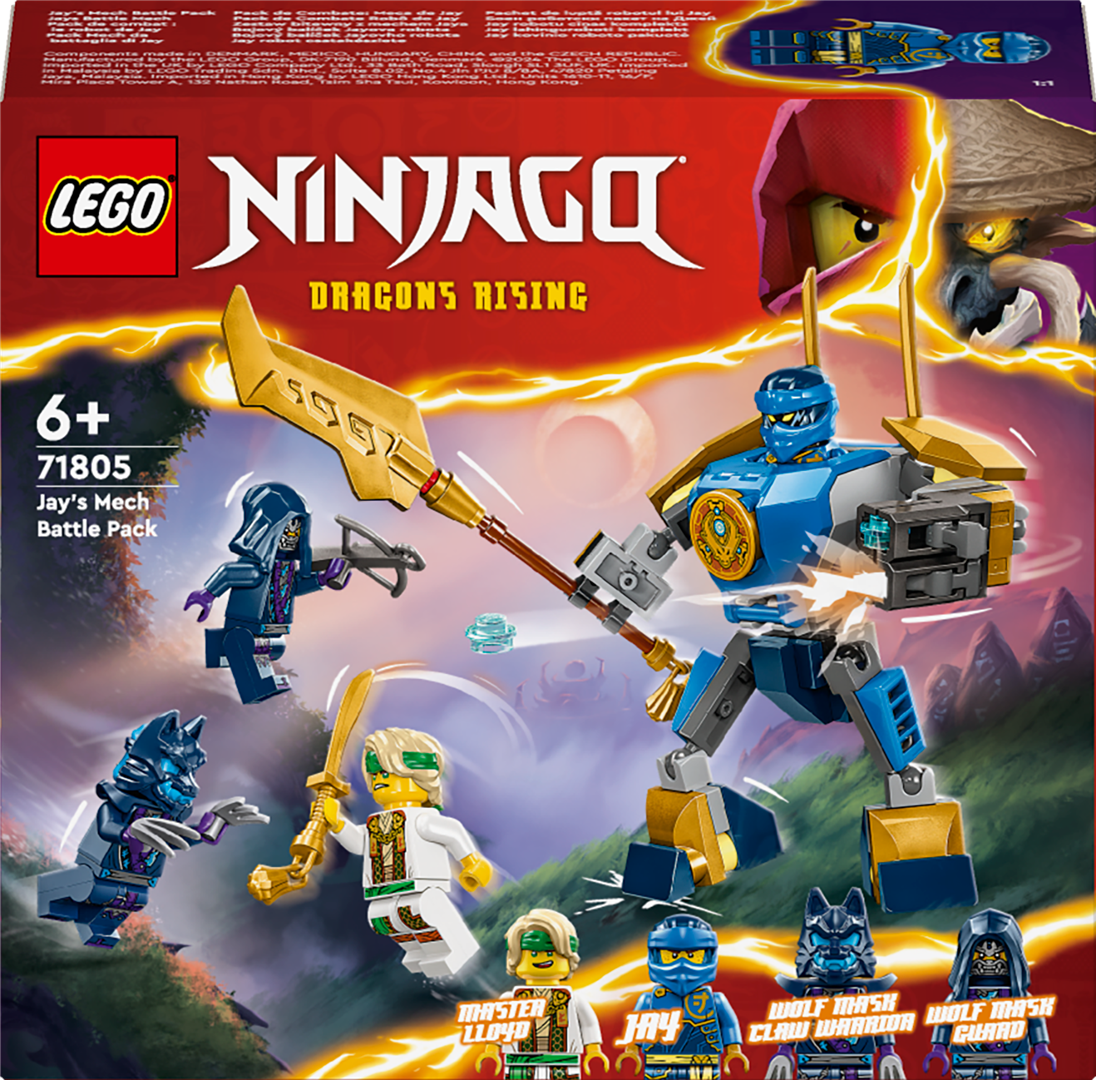 Konstruktorius LEGO Ninjago Jay kovinio roboto pakuotė 71805