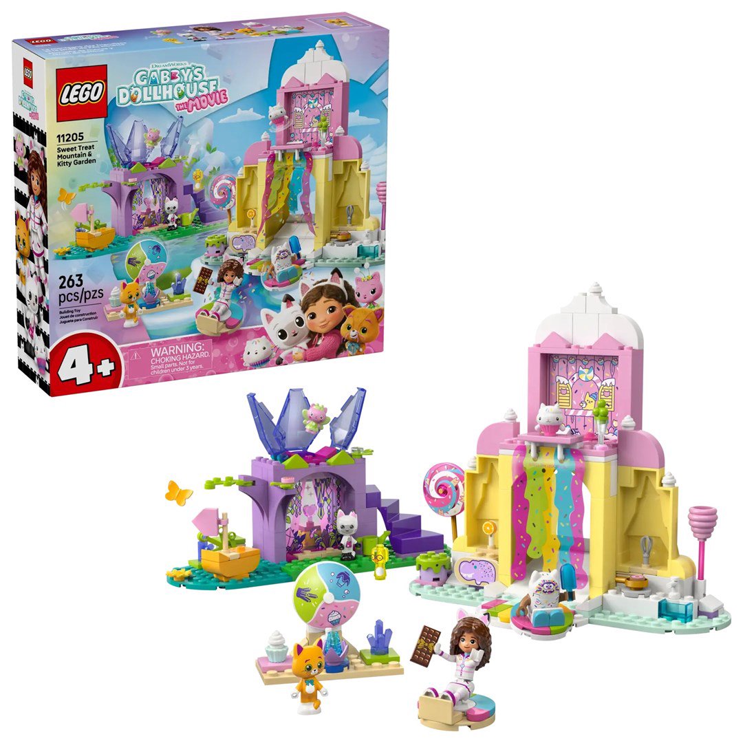LEGO GABBY’S DOLLHOUSE 11205 Saldumynų kalnas ir kačiukų sodas