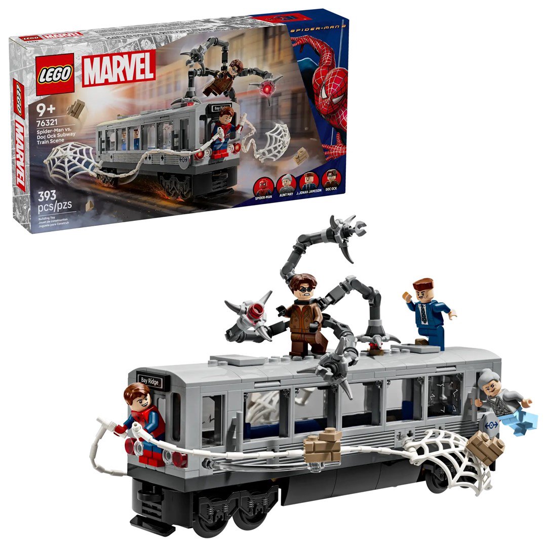 LEGO MARVEL 76321 Žmogus-voras ir Doc Ock metro traukinio scena