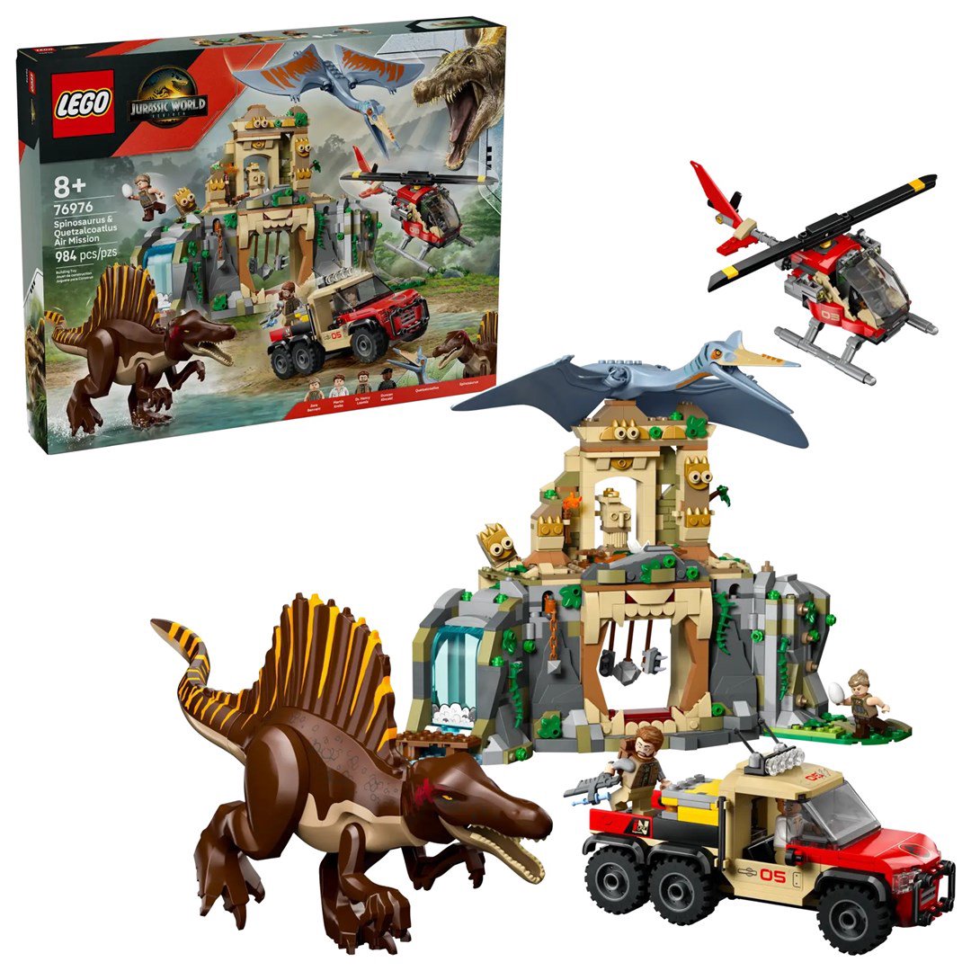 LEGO JURASSIC WORLD 76976 Spinosaurus ir Quetzalcoatlus Oro misija