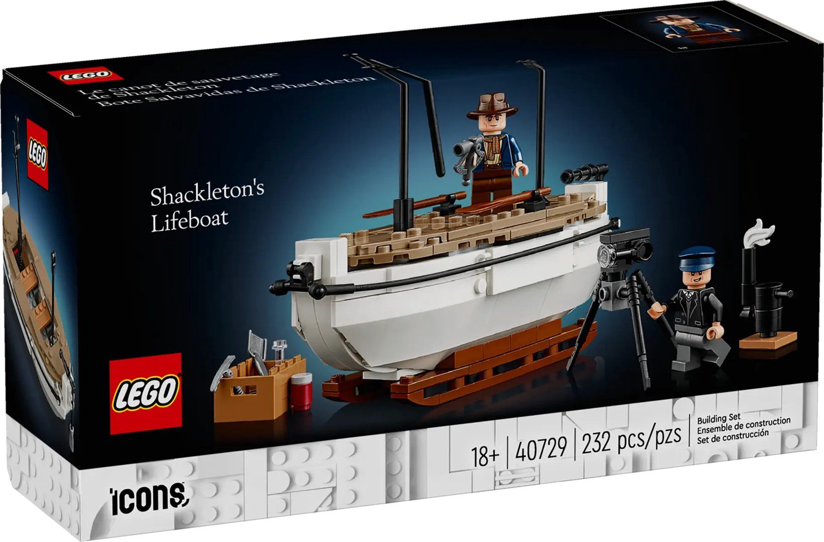 LEGO ICONS 40729 Šekltono gelbėjimo valtis