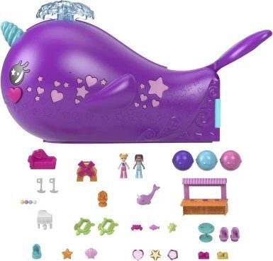 Mattel Polly Pocket Narwal Underwater Boat (HKV71)