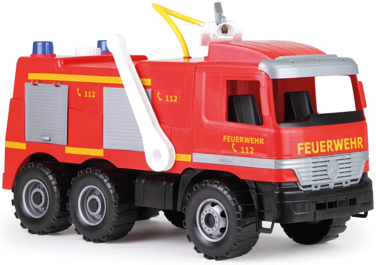 LENA GIGA TRUCKS fire brigade Actros with stickers, toy vehicle (red)