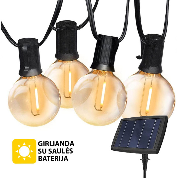 Lauko girliandos su saulės baterija (LED) Elegance