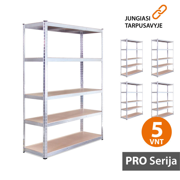 Sandėliavimo lentyna 180x90x45 PRO (5 vnt)