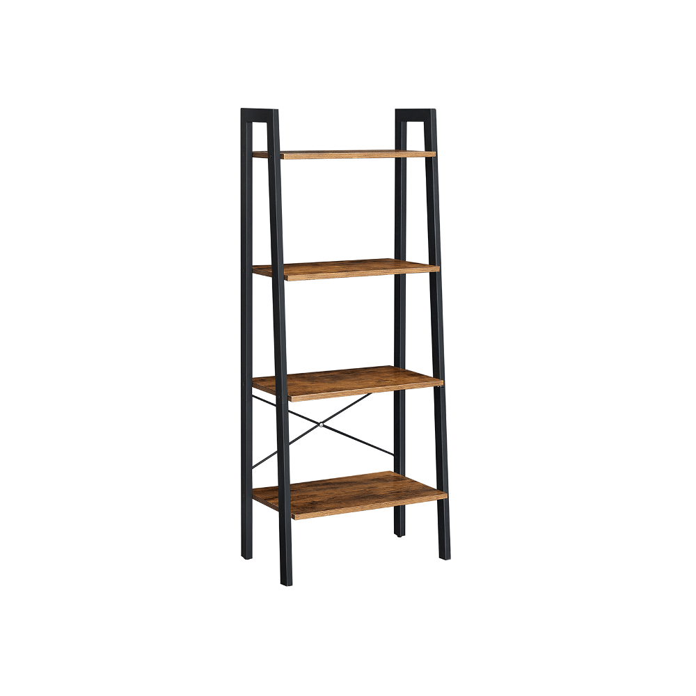 Pramoninio stiliaus 4 pakopų lentyna | 56 x 34 x 137,5 cm | Ruda