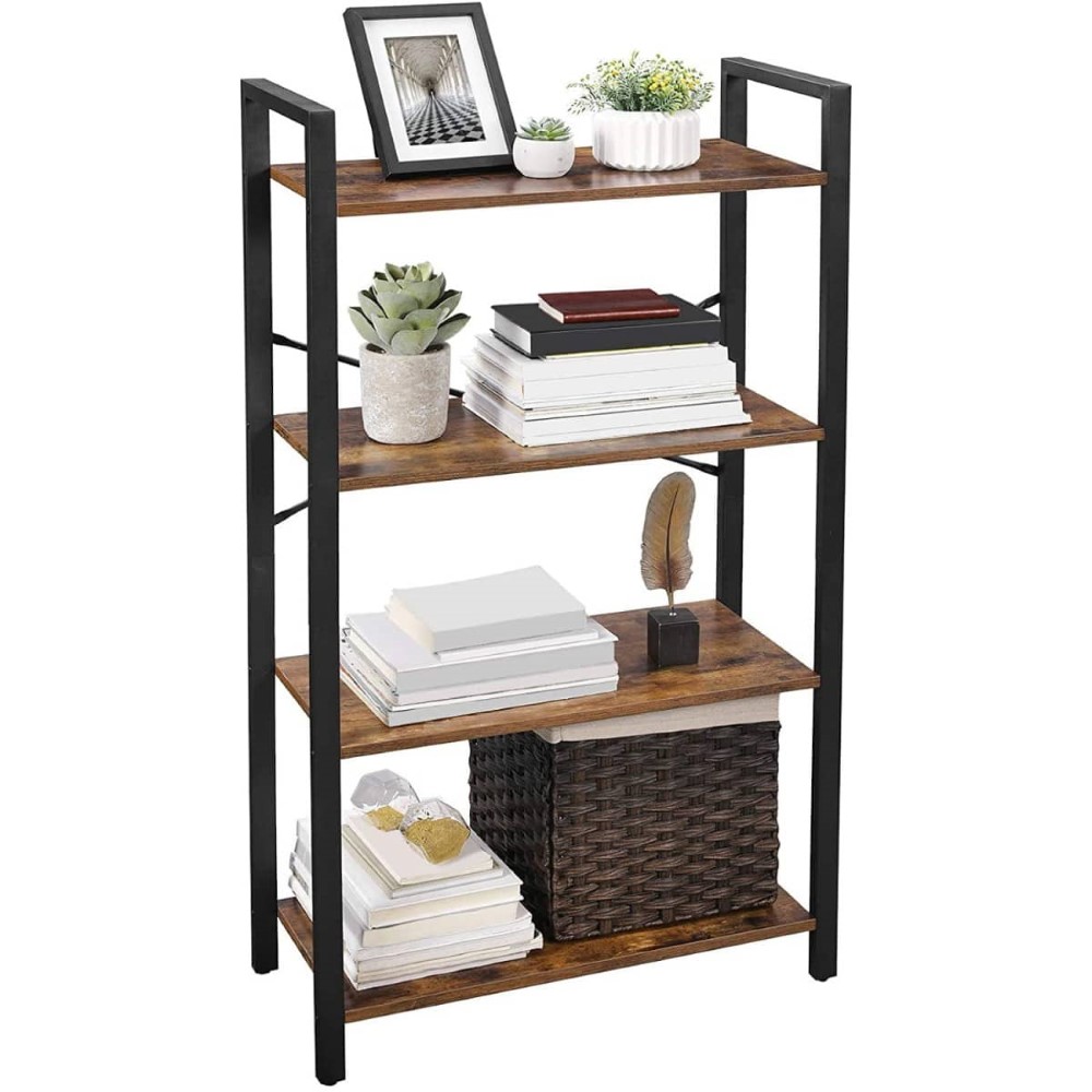 Lentyna industrinio stiliaus pastatoma "rustic" ruda 4 dalių