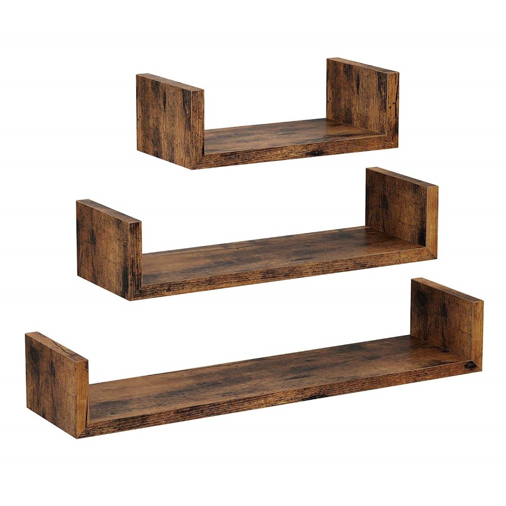 "Rustic" stiliaus pakabinamos lentynos | 3 vnt. komplektas
